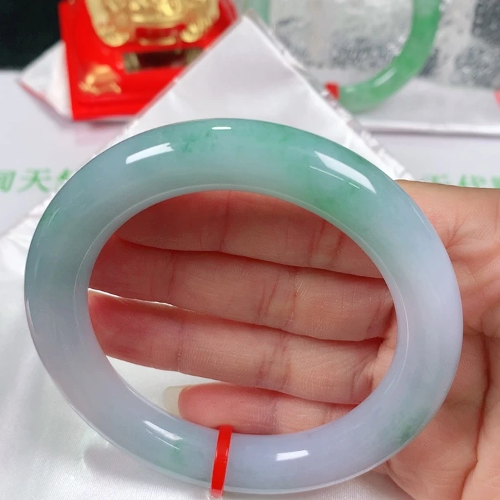 未镶嵌手镯翡翠   编号0053 圆条57+