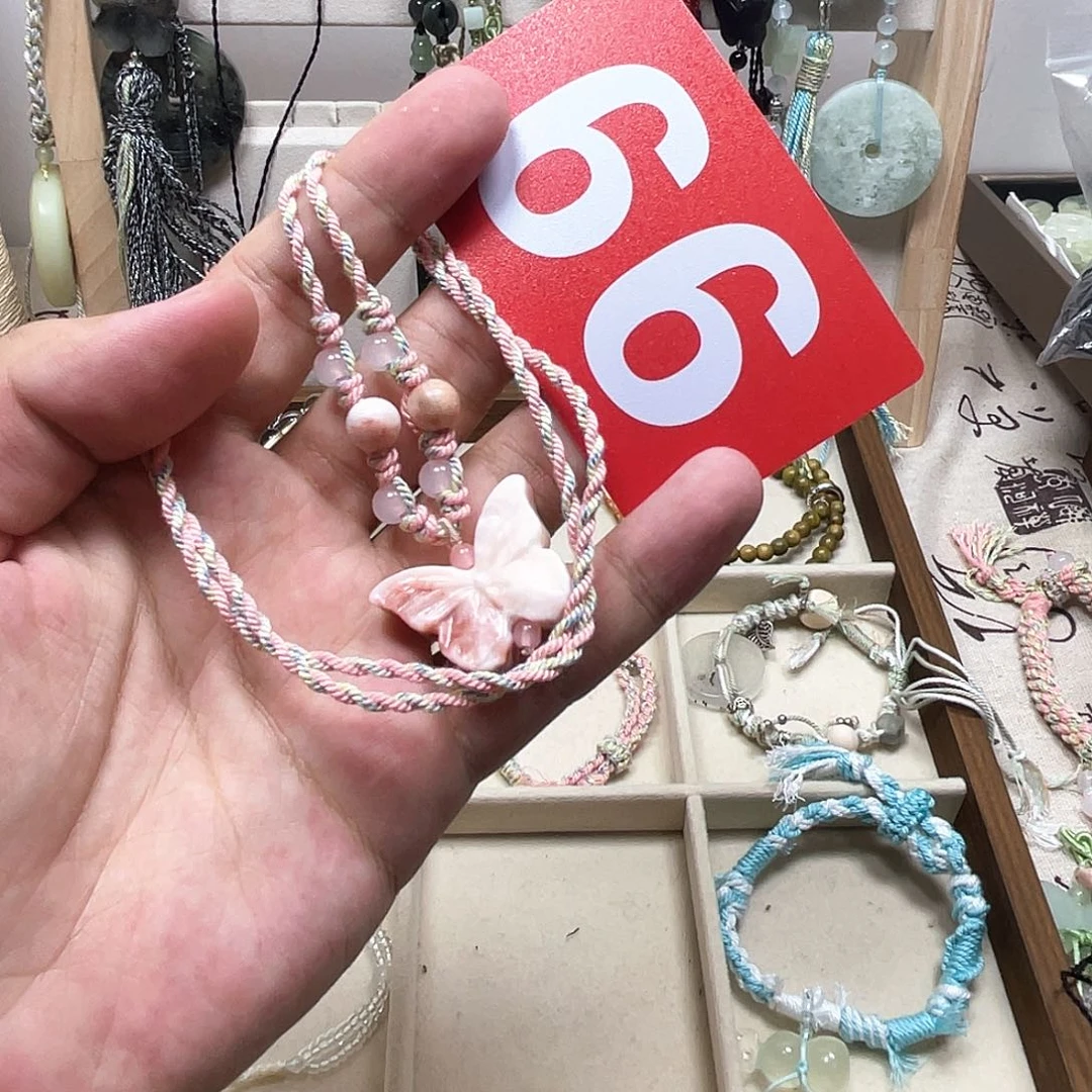 蛇纹石玉合金颈饰
