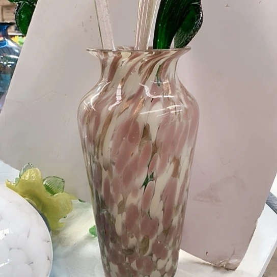 琉璃花瓶高28厘米口径7厘米