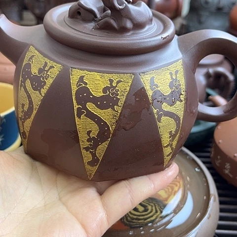 紫砂茶壶狮*?宜兴紫砂