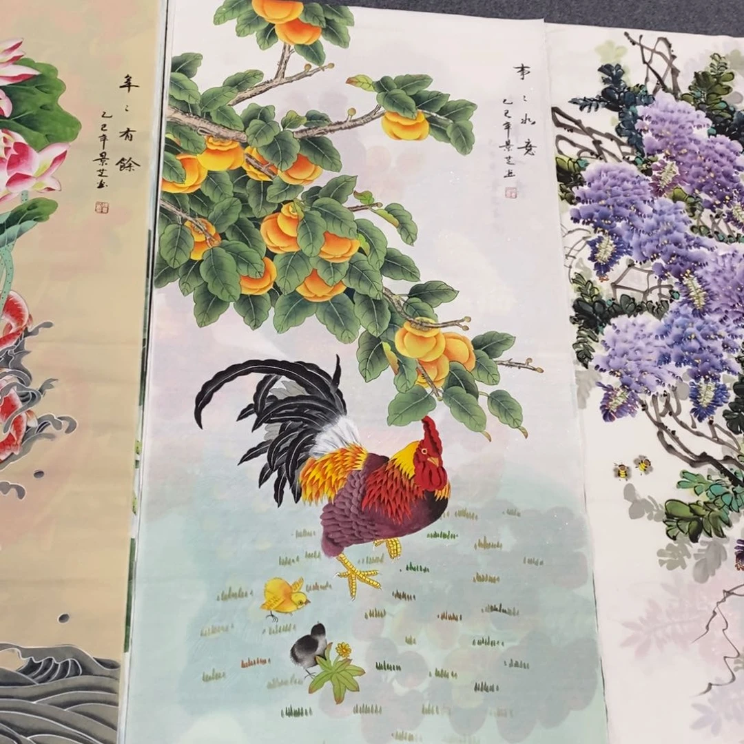 国画尺寸140✖️70四尺工笔手绘画