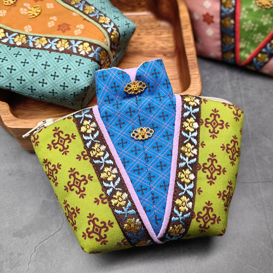 明朝服饰拉链小包国风古典拼布妈妈手工DIY家饰布艺吉祥传统礼物