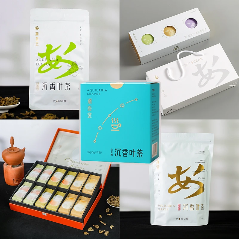 潮香堂奇楠沉香茶养生茶睡眠茶沉香叶茶绿奇楠优质代用茶