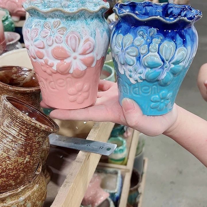 有孔，凑单福利满10元发货陶瓷多肉花盆！