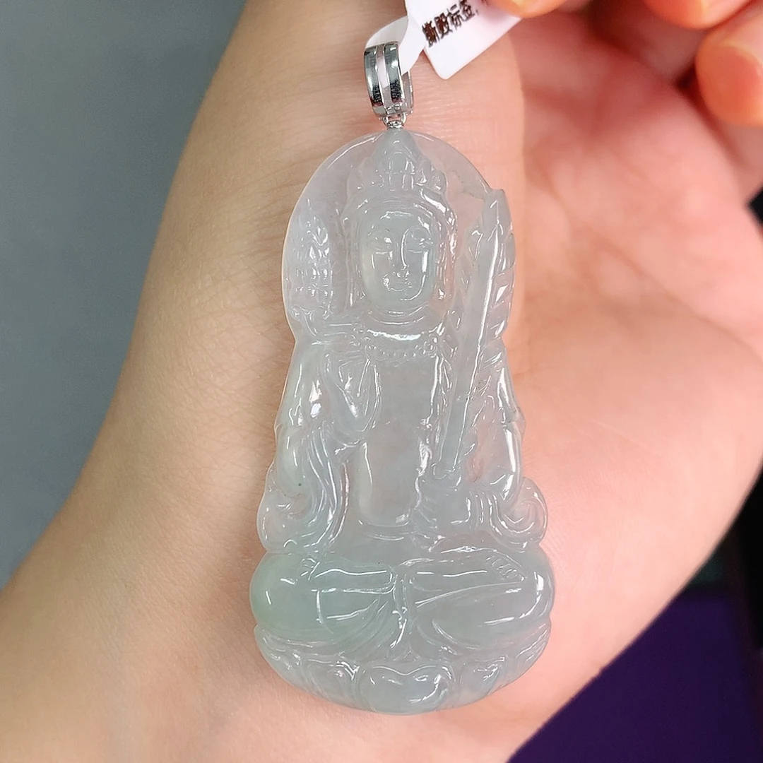 颈饰18K金镶嵌翡翠50.8-26.8-3.6