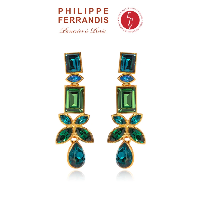 AZLOOK 耳饰 【法国进口】PHILIPPE FERRANDIS山茶花复古系列