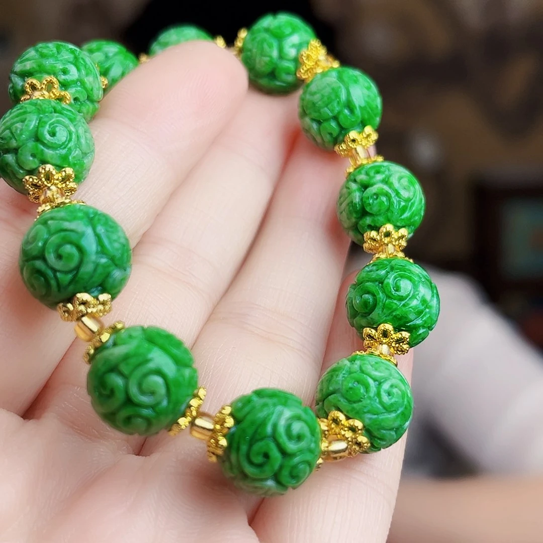 翡翠未镶嵌颈饰手链