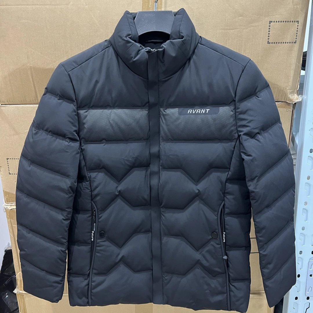 8953撤柜H剪标黑色立领拉链冬季男士外套短款羽绒服