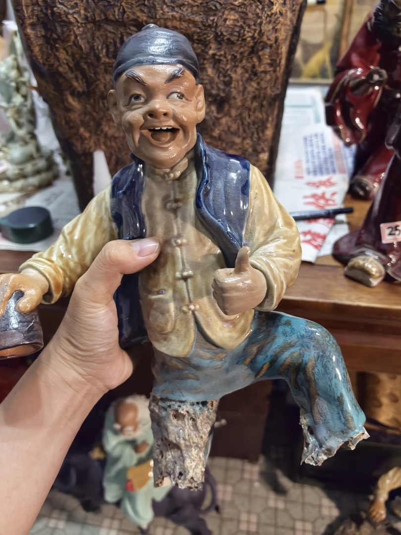 【对棋】国风唯美意境陶瓷工艺品摆件摆设，创意新中式手工造景摆件