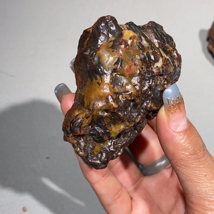 玛瑙/玉髓车挂合金石****缘105