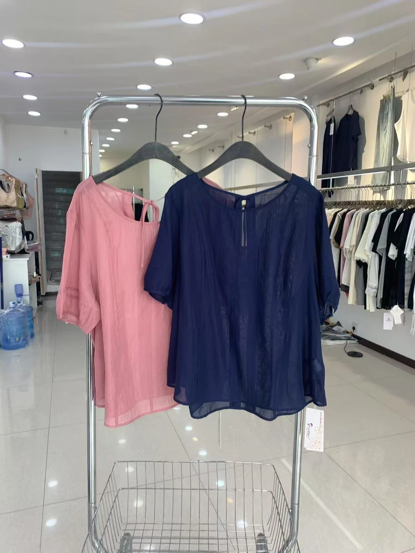 二姐家【敏】权3701夏季新款宽松时尚小众设计短袖