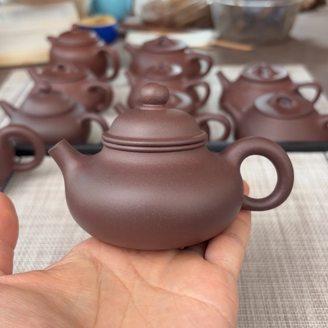 茶壶紫砂半手工老紫泥容天壶150cc