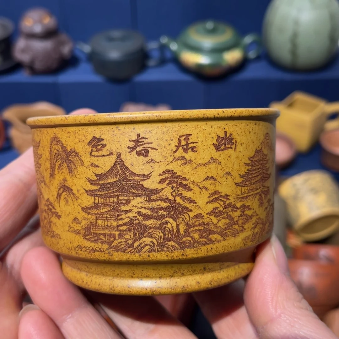 原矿紫砂手工主人杯