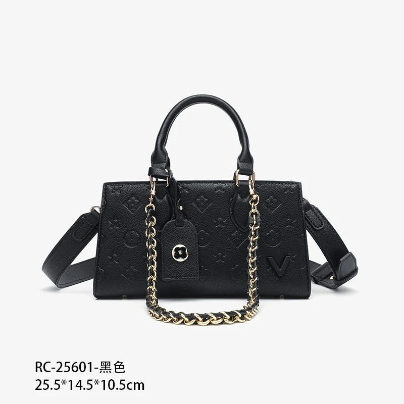 【特特甄选】RC-25601-黑色轻奢风单根纯色轻奢单肩单肩包