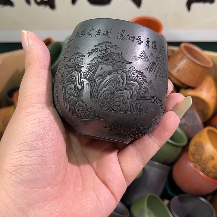茶杯紫砂全手工紫砂主人杯