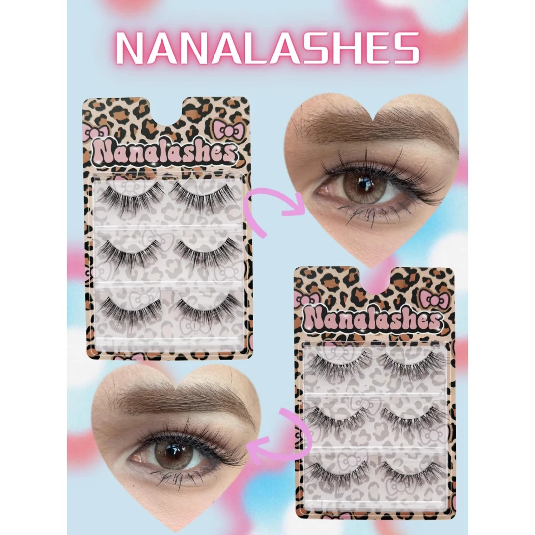 NANALASHES 透明梗三对装轻欧美睫毛适配性高肿眼泡也可A01/A02