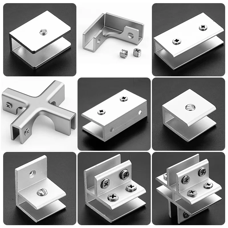 304不锈钢直角护角槽T十字L型玻璃夹子瓷砖固定夹鱼缸加固夹卡扣