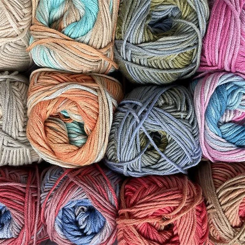 卡卡 长绒棉拼色包（10团）纯棉编织用线