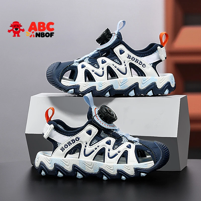 ABC NBOF男童包头凉鞋2025新款夏软底防滑防臭运动凉鞋儿童沙滩鞋