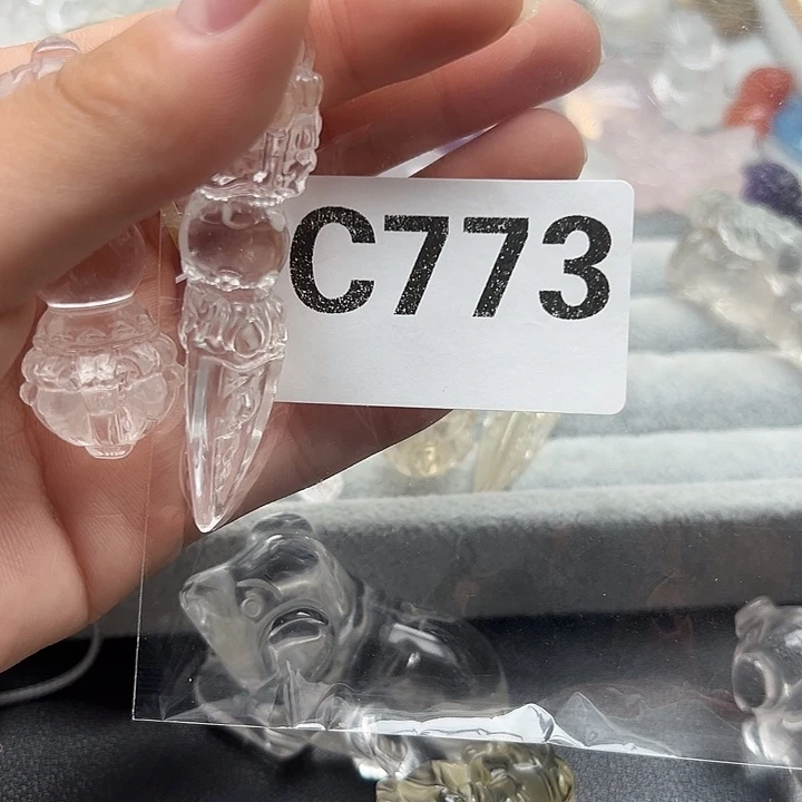 长石玉合金颈饰魔杵吊坠c773