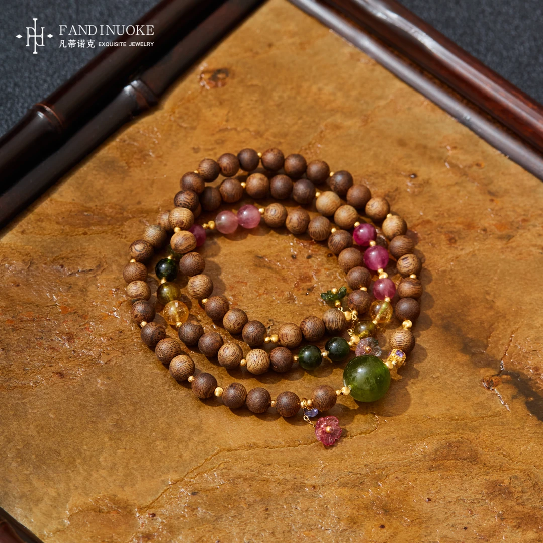 沉香L【加加专属】18K沉香多圈手串多样性发一#XYGD273830-A