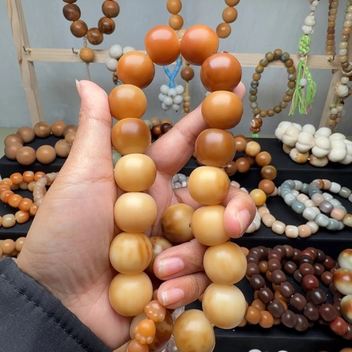 南***夏手串菩提根/象牙果卡20干磨瑕疵