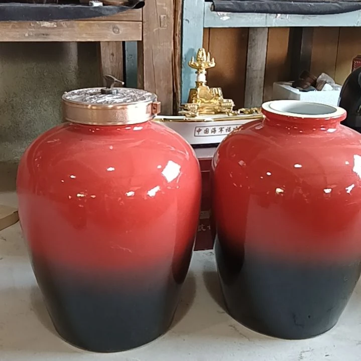 缸50斤酒坛带金属盖二个