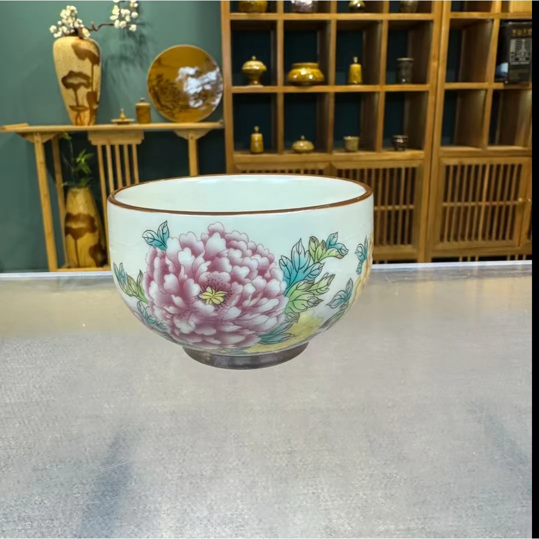 牡丹铜钱杯主人杯-ZH644