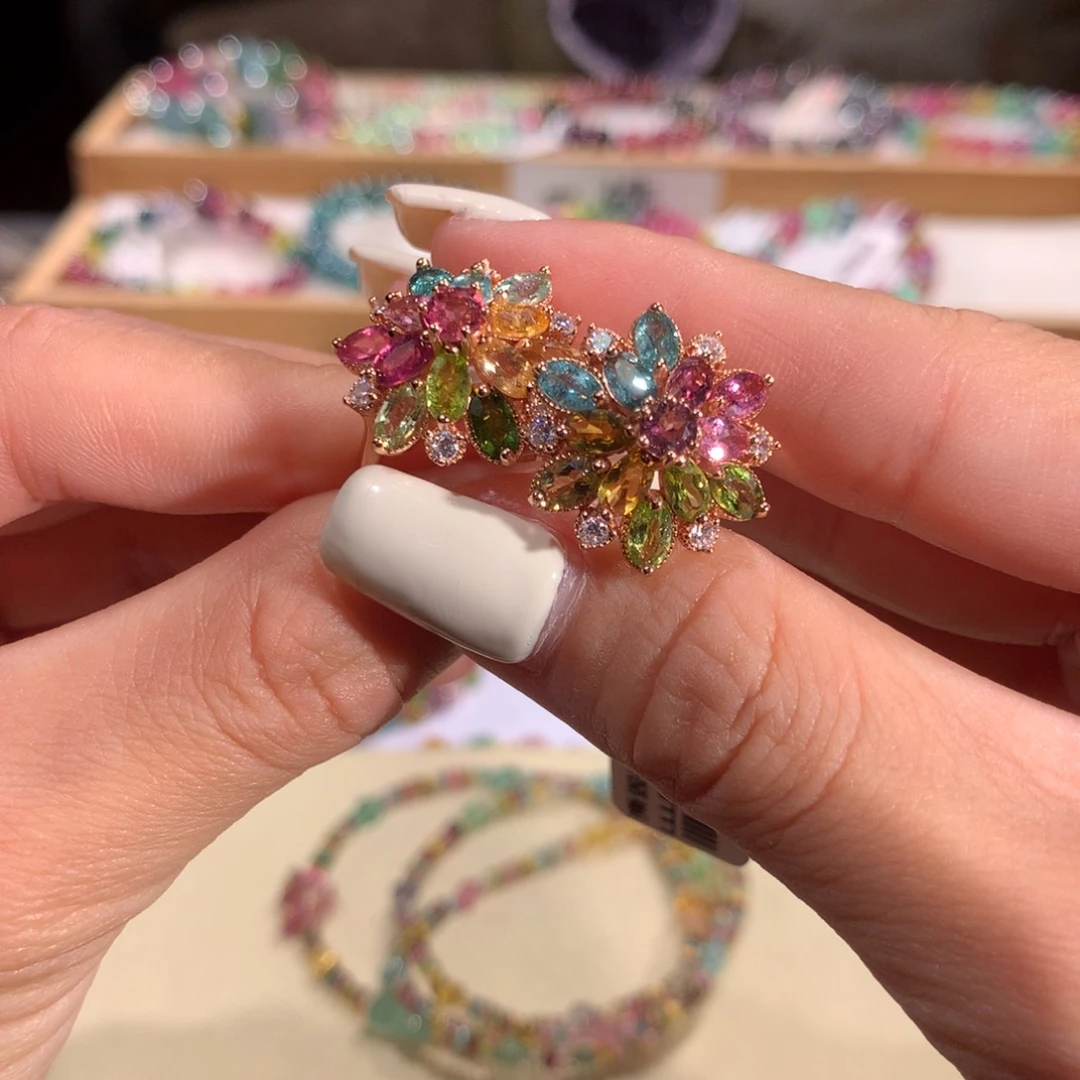 碧玺多样性发货一件银S925镶嵌