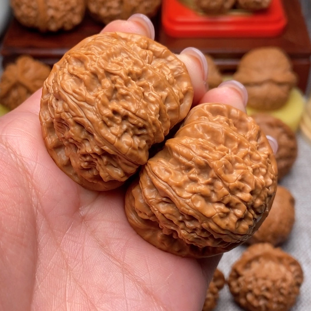 文玩核桃把件球白44