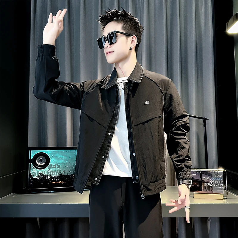 春秋季休闲夹克男士2025新款防风短款时尚百搭潮流修身帅气韩版