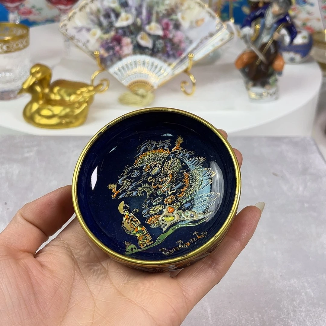 瓷片欧瓷咖啡杯水晶杯摆件