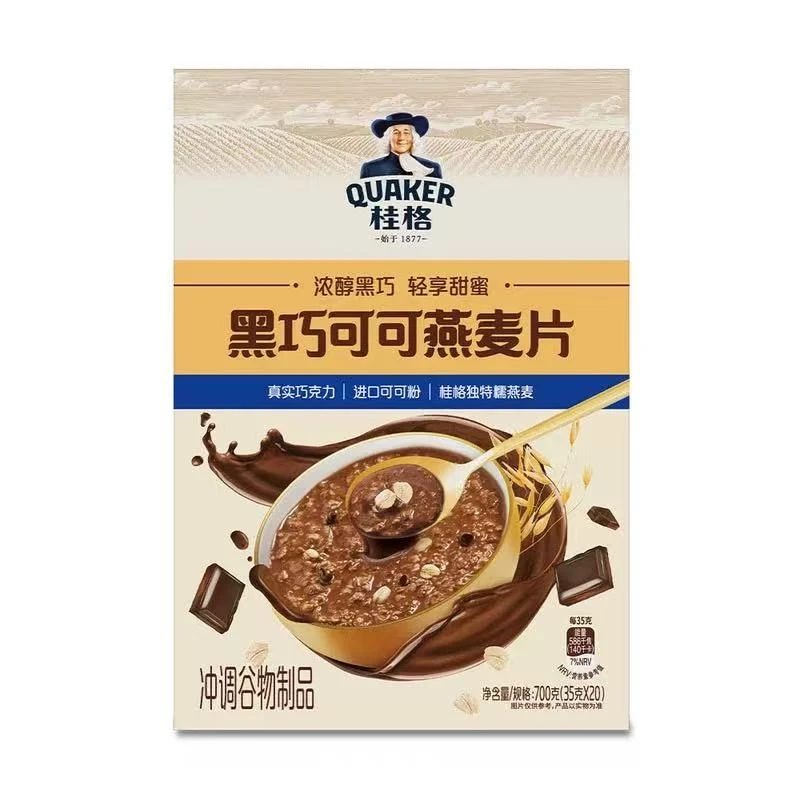 山姆同款桂格黑巧可可燕麦片700g糯燕麦营养早餐冲饮速食