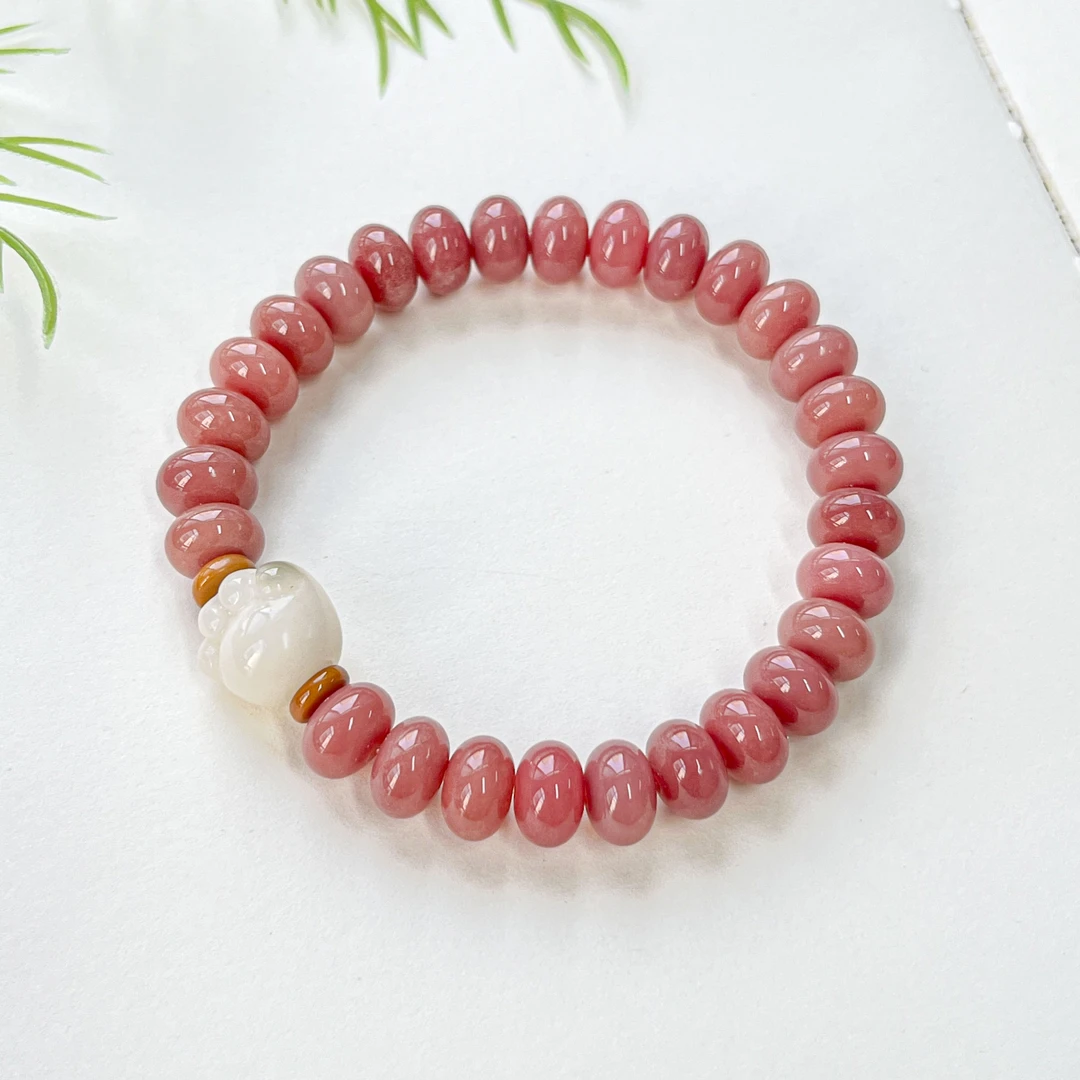 杨梅飘花算盘珠念慕手串9*6mm   D-A871040