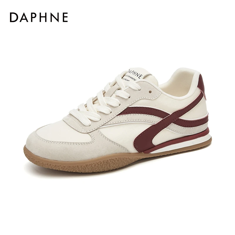 达芙妮厚底小白鞋女款2025新款春季复古德训鞋百搭软底运动休闲鞋