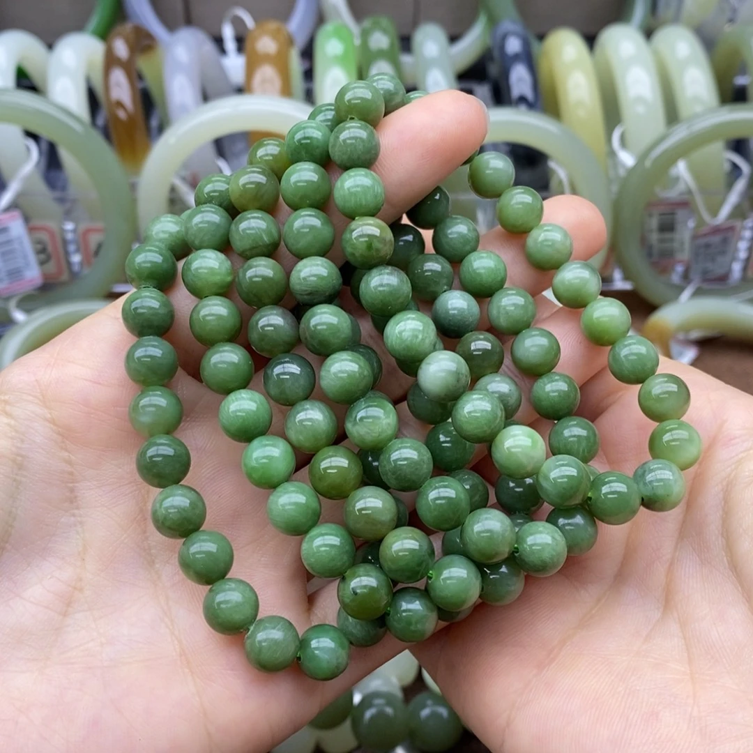 和田玉未镶嵌手串卡8