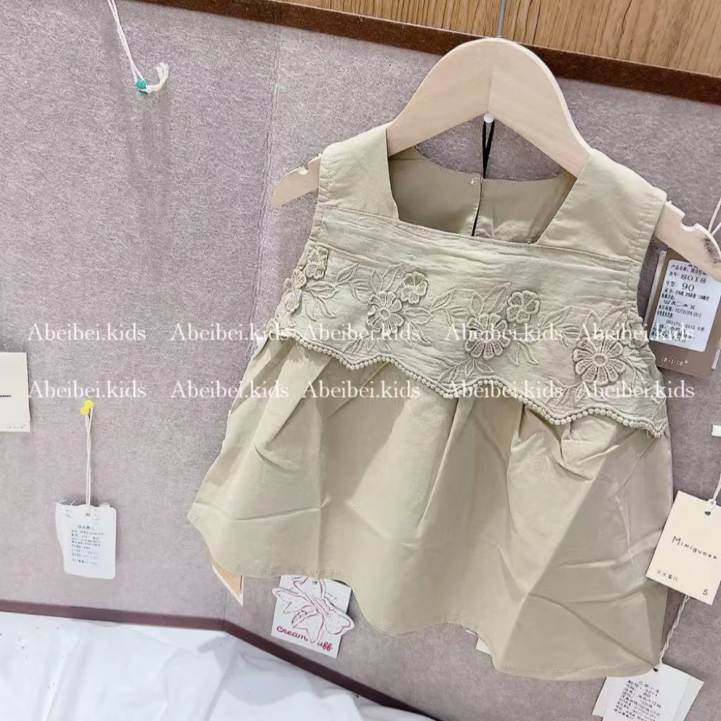 G9【粒粒屋165森系绣花娃娃衫】童装