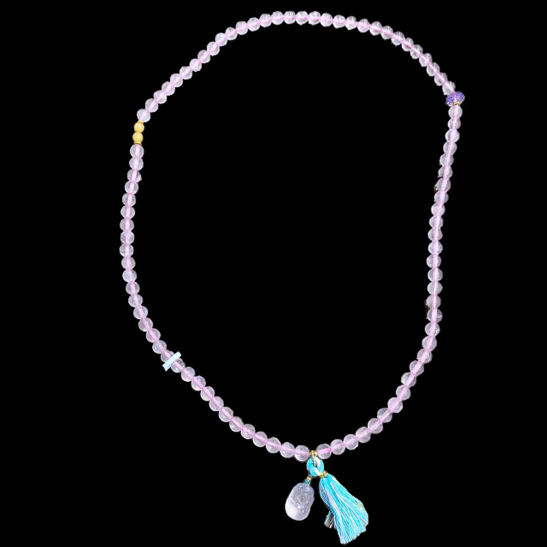 V8288粉水晶手串孤品