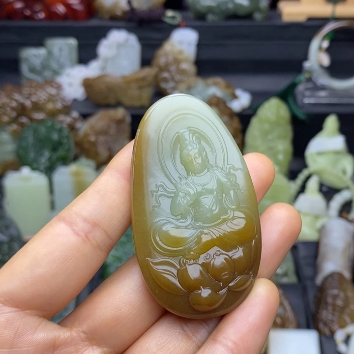 和田玉未镶嵌挂件江**鹰