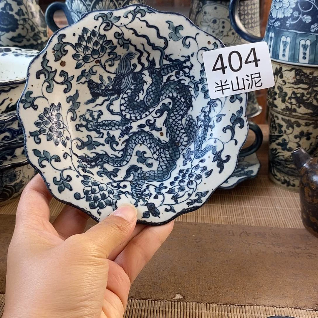 手工手绘青花高温陶瓷