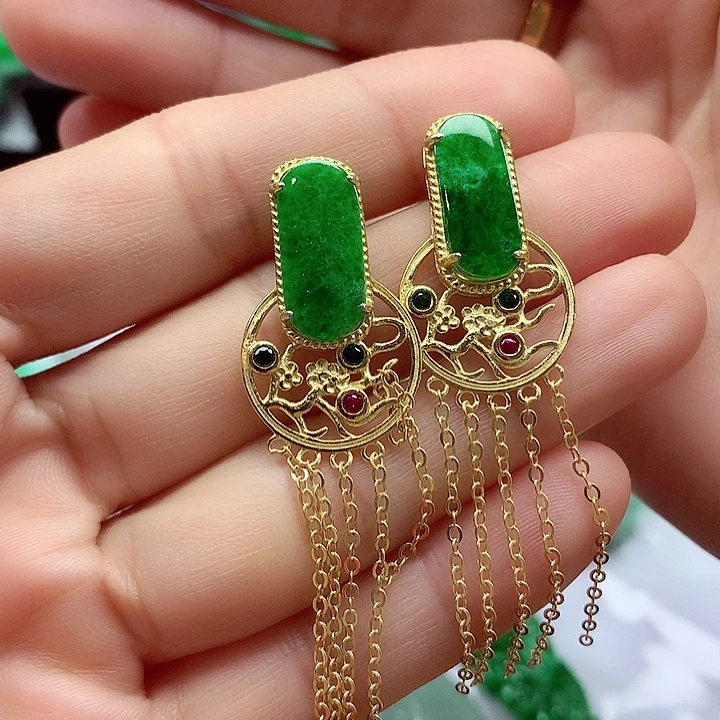 翡翠未镶嵌耳饰翡翠