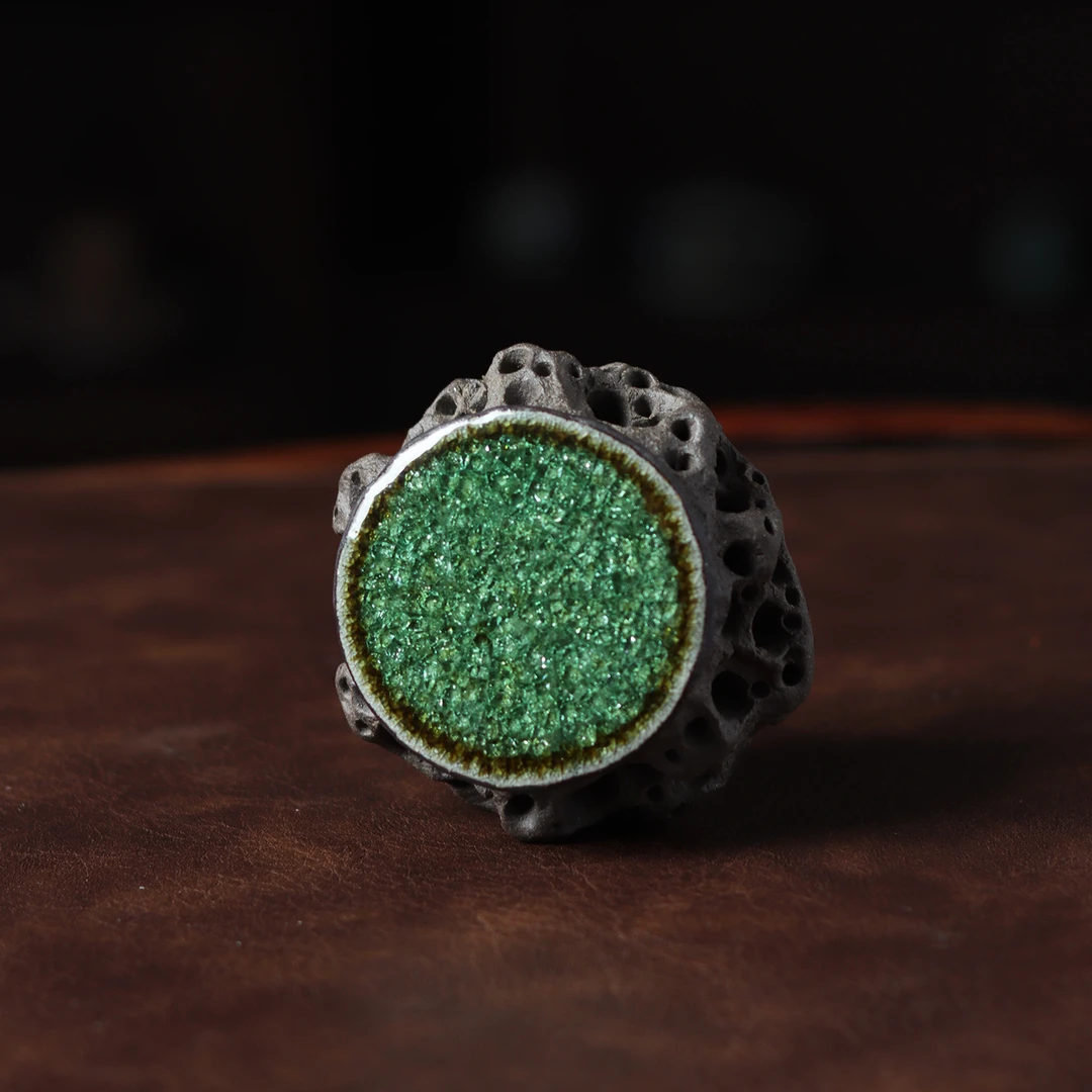 纯手工太湖石盖置实心家用茶道功夫茶具盖子架陶瓷壶盖托