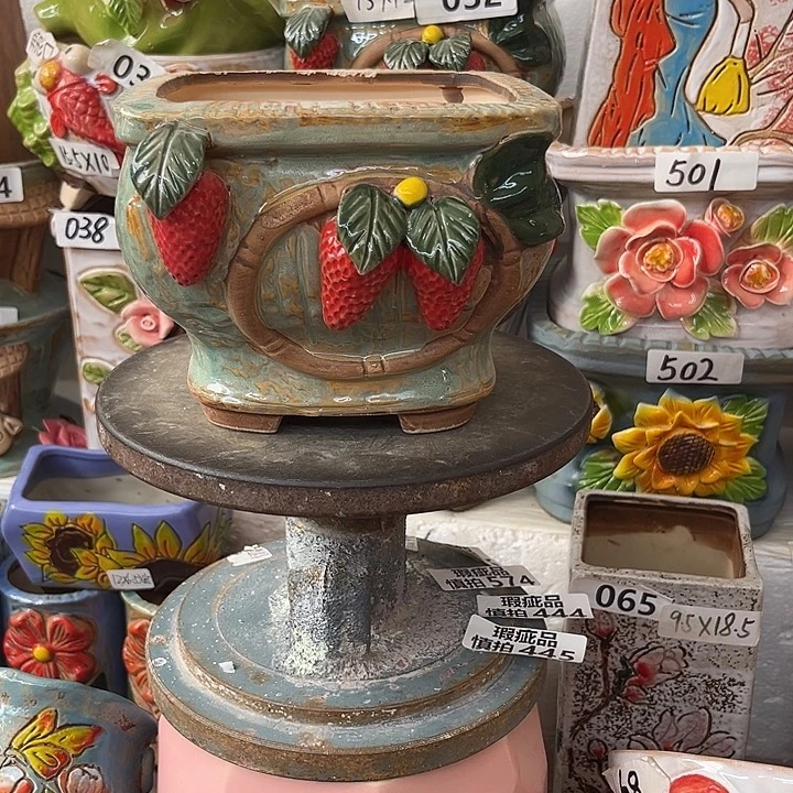 粗陶材质多肉花盆