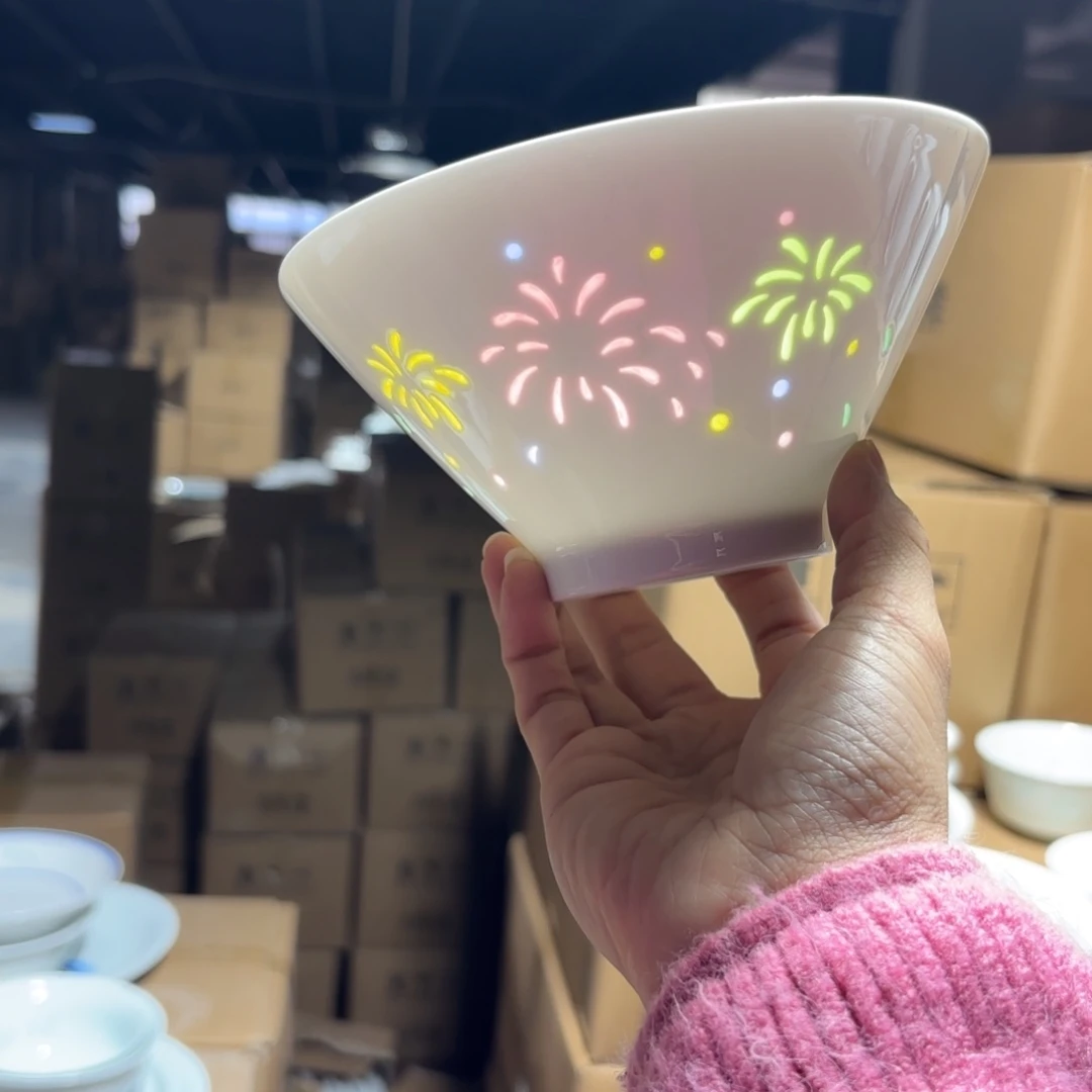 瓷碗景德镇陶瓷两只微瑕