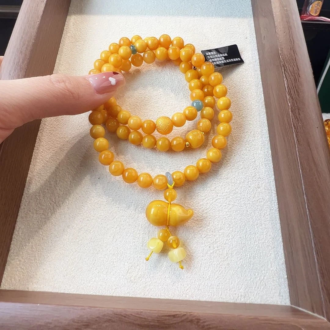 蜜蜡未镶嵌手链蜜蜡7.2mm