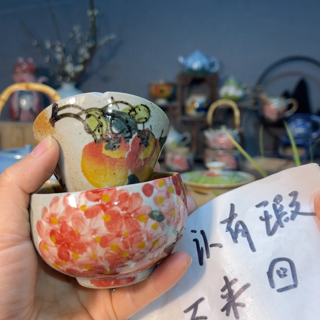 杯素浅陶瓷手工手绘