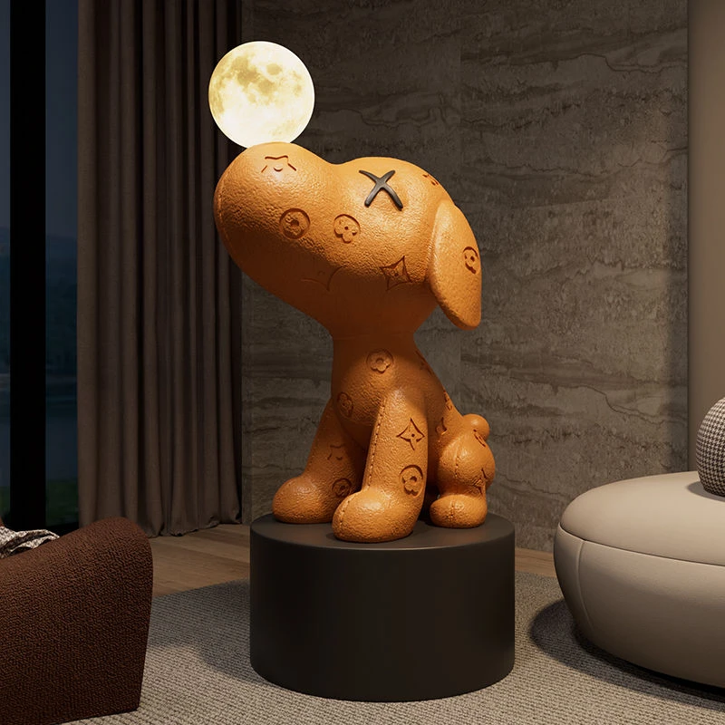 公仔网红格网大型落地摆件客厅电视柜家居装饰开业乔迁礼品