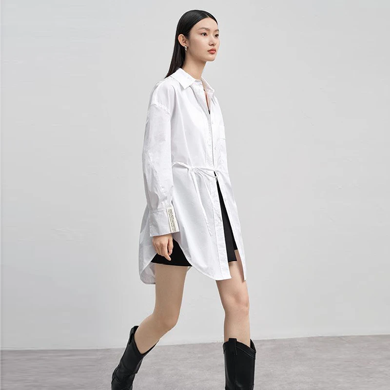 【香Y】设计感洋气简约宽松翻领衬衫2025春季商场专柜女装