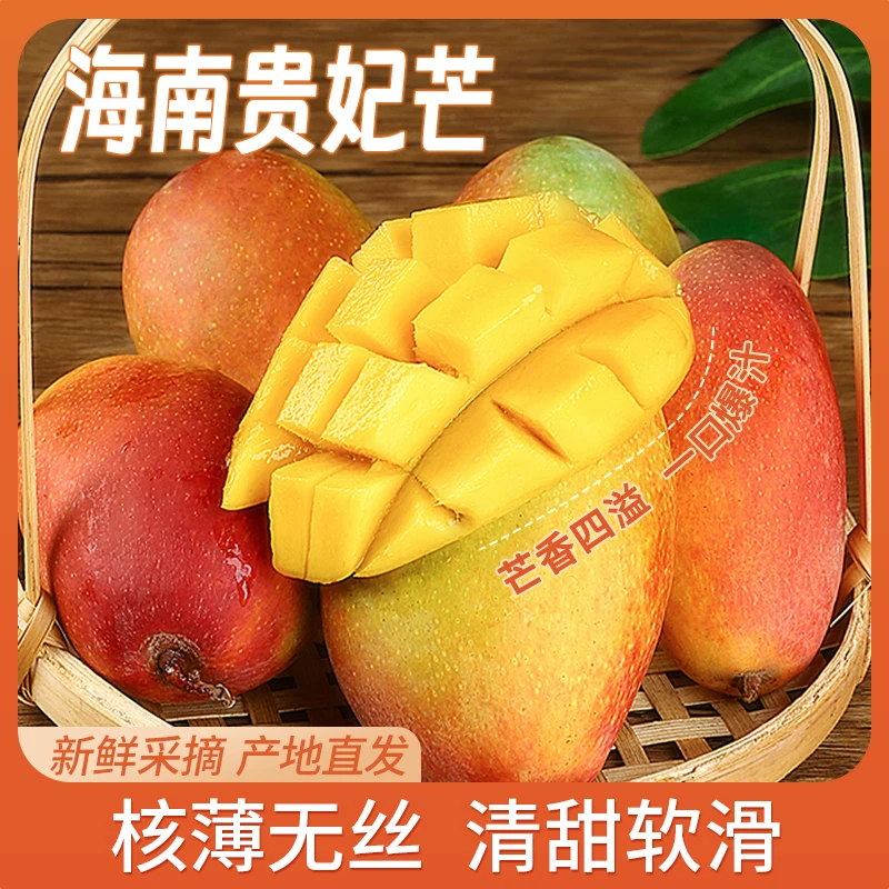 【甄乡田】海南贵妃芒果当季新鲜春季时令水果5斤装新鲜现摘