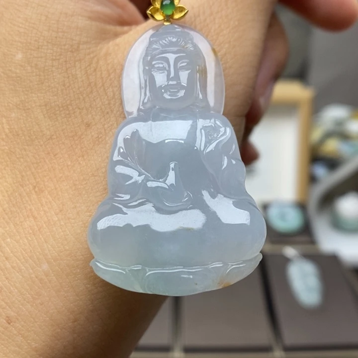 【闪购商品】颈饰18K金镶嵌翡翠小****妈1